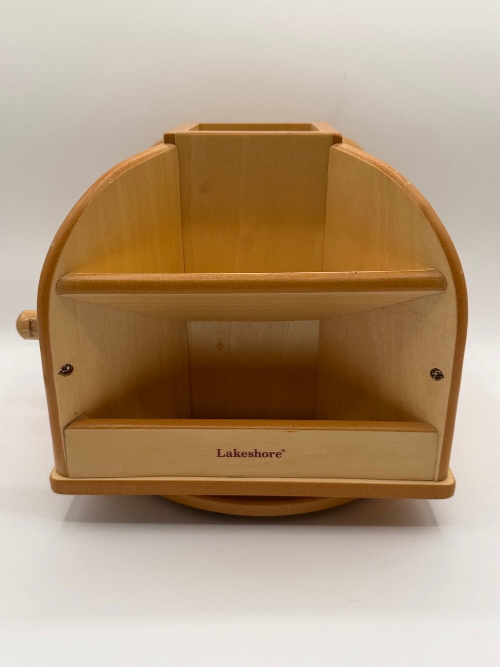 Lakeshore Learning Wooden Revolving Supply Caddy Desktop Organizer - 8” Tall